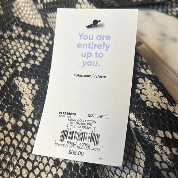 Vylette Snake Print Moto Jacket - Picture 4 of 4